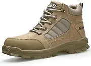 [GUSAYEX] Steel Toe Shoes for Men Indestructible Safety Shoes Lightweight Work Shoes for Men Non Slip Steel Toe Sneakers Comfortable Industry Construction Steel Toe Work Shoes Fashionable Safety Boots