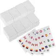 Toddmomy 65pcs Game Blocks Mahjong Tiles Set with Flag Pattern for Spring Tiles Fun and Relaxation
