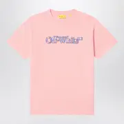 [Off-White™] Pink T-shirt with logo print 12 Y Pink