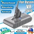 6.8Ah 21.6V Battery For Dyson V8 SV10 Absolute V8 Animal V8 Fluffy V8 Motorhead