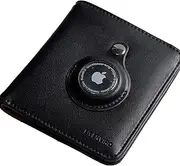 [La Enviro] FREO Men's AirTag Leather Wallet | RFID Blocking_Adult Stylish Smart Slim Card Holder - (Black)