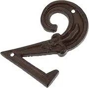 SEWACC Retro Cast Iron Door Address Number DIY Mailbox Number Sign for Easy Installation Wall Fence Mailbox Antique Hammered Look for Home Facades