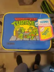 Vintage Teenage Mutant Ninja Turtles Soft Thermos Lunchbox 1988 TMNT NWT UNUSED