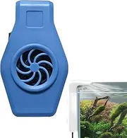 Mini Aquarium Chiller, Fish Tank Cooling Fan, Aquarium Cooling Fan, Fish Tank Fan, Quiet Aquarium Cooler with Wide Angle Wind Suitable for Fish Tank (blue)