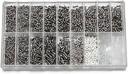 AIMALL 1000PCS Tiny Repair Screws Nuts Screwdriver Kit Set for Eyeglass Glasses Watch, Portable Keychain Tool