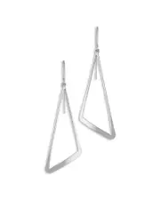 Bloomingdale's Fine Collection Flat Triangle Drop Earrings in Sterling Silver