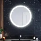 round Wall Mirror, Anti-Fog Back-Lit Lights,Touch Switch, 620X620Mm