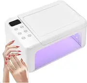 180W Nail Art Lamp, Cordless Led Nail Art Lamp with 63 Led Beads, Smart Sensor and 5 Gear Settings, 15 Heat Dissipation Hole Design, Supports Hand and Foot Use, Suitable for Home and Beauty Salon