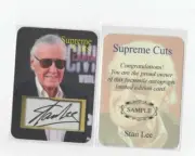 (LOT OF 24) STAN LEE SUPREME CUTS FACSIMILE AUTOGRAPH EMBOSSED "SAMPLE"