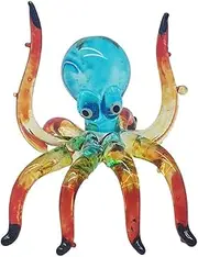 Vie Naturals Hand Blown Glass Sculpture, Octopus