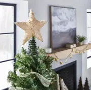Threshold Designed with Studio McGee Woven 8" Star Christmas Tree Topper (2021)