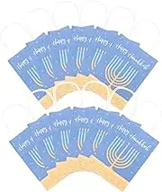 LIFKOME 12Pcs Present Bags Decorative Candle Holder Design Multi Function Paper Carrying Bags for Party Favors for Home Stores and Special Occasions