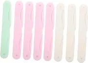 TOVINANNA 8pcs Stainless Steel Eyebrow Trimmer Face Shavers Razors Facial Tools Convenient Eyebrow Trimmers Foldable Eyebrow Trimmers Face Razor Eyebrow Trimmers with Comb Eyebrow Razor Abs