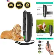 Dog Bark Control Device Ultrasonic Anti Bark Trainer 2 in 1 Rechargeable