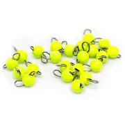 5 pcs x Tungsten Jig Flex Head Ball Cheburashka Bottom Jig Sinker #Chartreuse