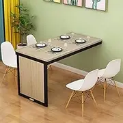 Multi Color Wall Mounted Foldable Side Table Desk (80/100×60×75cm) Concealed Load Bearing Space Saving Home Bar Table