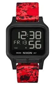 Nixon Heat Digital Rubber Strap Watch