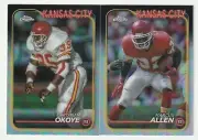 2024 Topps Chrome Refractor Lot Kansas City Chiefs Marcus Allen Christian Okoye