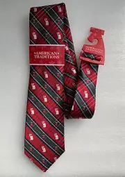 NEW American Traditions Novelty Holiday Plaid Polar Bear Necktie
