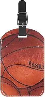 [WOSHJIUK] Luggage Tags,2 Pack Labels Suitcase Tags,Basketball,Luggage Tags Privacy Protection Travel Bag Tag