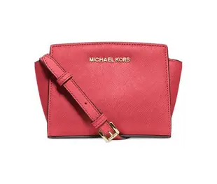 Coco 小舖 MICHAEL Michael Kors Selma Mini Messenger Bag 西瓜紅