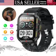Military Smart Watch for Men Answer/Make Calls Rugged Heart Rate Fitness Tracker