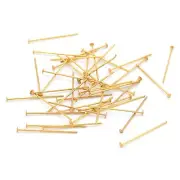 Brass Head Pin Flat Tip Earring Findings For Crafting 42 Piece 1 Inch