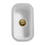 Baiachi Ceramic Kitchen and Laundry Undermount Sink Brushed Gold Waste