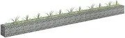 Raised Garden Bed, Elevated Planter Box Plant Container Gabion Galvanised Steel 450x30x30 cm