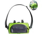 Bicycle Handlebar Bag, Fashion Bicycle Phone Bag, Waterproof Bicycle Front Bag for Bike Storage Cycling (Green)