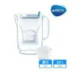 【德國BRITA】STYLE 3.6L純淨濾水壺+1入MAXTRA PLUS濾芯(藍色)