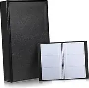 HOMSFOU Business Card Holder Credit Card Holder Business Card Book Business Card Storage Holder Card Holder Business Card Business Card Binder Card Pockets Business Card Pocket Pu Black