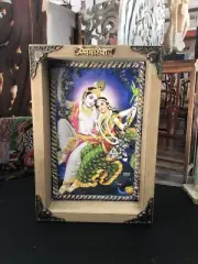 Krishna & Radha altered art mixed media