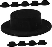 HEMOTON 10pcs Miniature Decorative Top Hats for Dolls Snowman Crafts Kawaii Tiny Hats for DIY Projects Finish for Home Decor and Classroom Activities