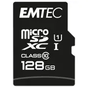 Emtec MicroSDXC Class10 128GB EliteGold Memory Card - Black