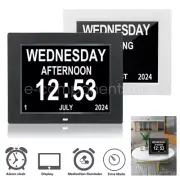 7'' LED Dementia Digital Clock Calendar Alarm Clock Day/Week/Month/Year w/Remote