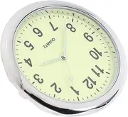 Car Quartz Clock Automotive Clock Pocket Stick-on Clock Large Clock Clocks Car Dashboard Clock Auto Clock Vehicle Dashboard Clock Car Clock Travel Alarm Clock Big Clock Silver Abs