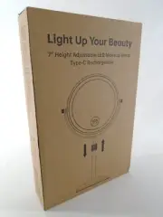Gospire Make Up Mirror Wireless Recharable 7" Adjustable Height 3 Light Colors