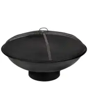 National Tree Company 32in Cast Iron Fire Pit Bowl With Screen