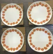 Pottery Barn Jack-O’-Lantern Whimsy Stoneware Appetizer Plates-Set Of 4-New