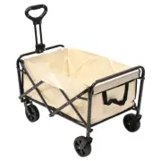 5" Foldable Garden Trolley Wagon Cart Outdoor Camping Beach Trailer w/Brakes