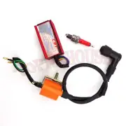 Racing Ignition Coil CDI Spark Plug For 50cc 70 90 110cc Loncin Taotao ATV Quad