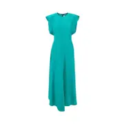 [VICTORIA BECKHAM] VICTORIA BECKHAM Petal sleeves midi dress Woman 8 8 Green