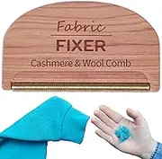 Cashmere Pill Remover Comb with Cedar Wood Handle - Sweater Fuzz Comb & Wool Pilling Remover for Delicate Clothing, Fabrics, Furniture, Sheets by Fabric Fixer