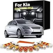 11Pcs Vehicle LED Interior Map Dome Light Kit, For Kia 2006 2007 2008 2009 2010 2011 2012 Car Indoor Sun Visor Bulbs
