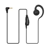 2-Pack Walkie Talkie Earpieces, 2.5mm 1-Pin Two Way Radio Headset with PTT Mi...