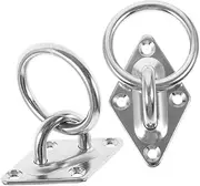 OKUMEYR 2pcs Truck Bed Tie Down Anchors with Rings Heavy Duty Mount Hooks for Trailers and Vehicles and Versatile Secure Attachment