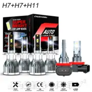 6PC 6000K LED Headlight + Fog Light Bulbs Kits For Smart Fortwo 2008 - 2015 (for: Smart)