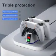 For PS5/PS5 Slim RGB Light Vertical Stand Dual Handle Dock Mount Base Station