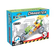 74pcs Construct IT Flexibles DIY Dragster Toy w/ Tools STEM Build Kit Kids 4y+